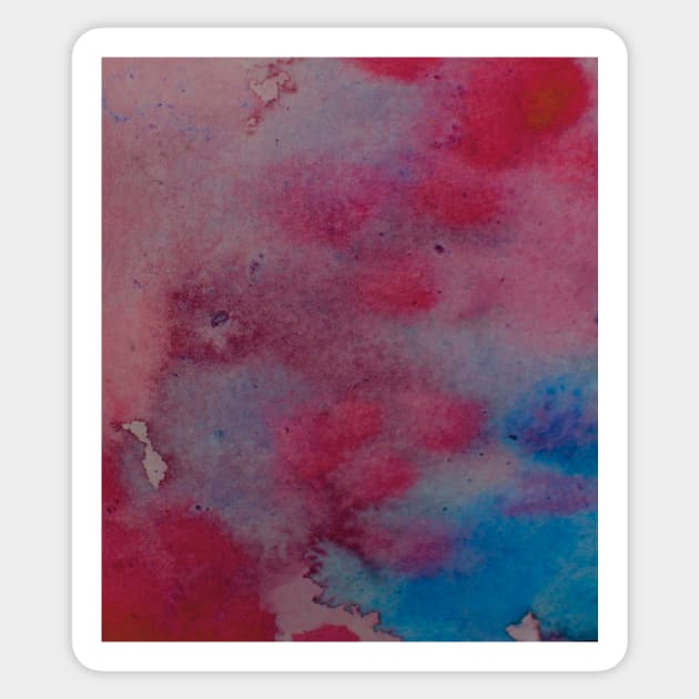 abstract watercolor stain red blue pink sky ocean Sticker by maoudraw